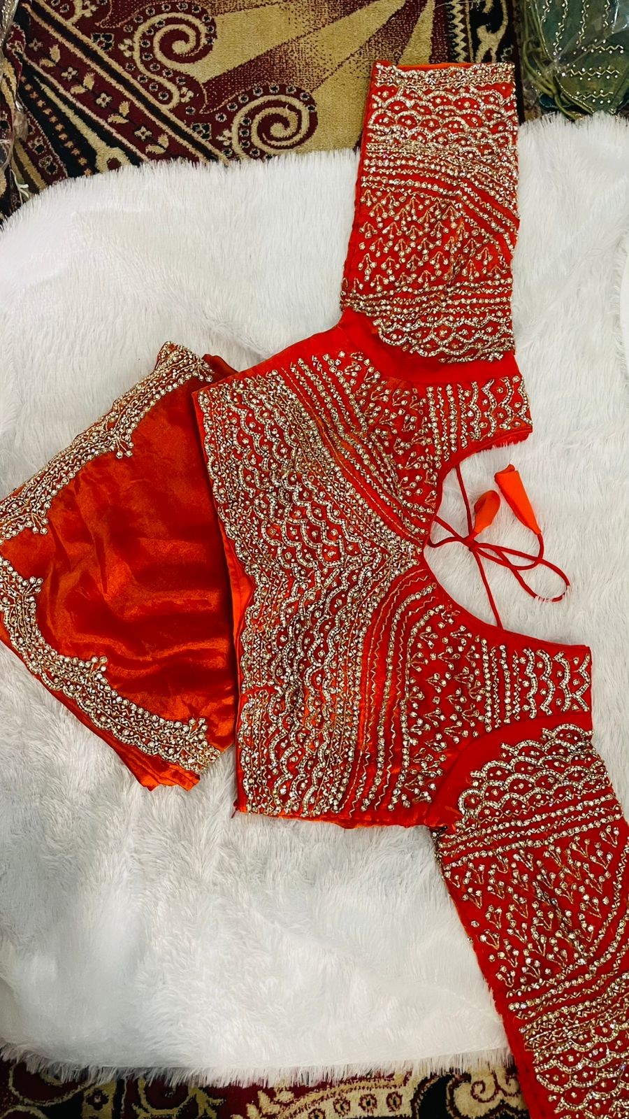 Luxurious PURE SILK RED SAREE with and Handwork PURE SILK RED SAREE