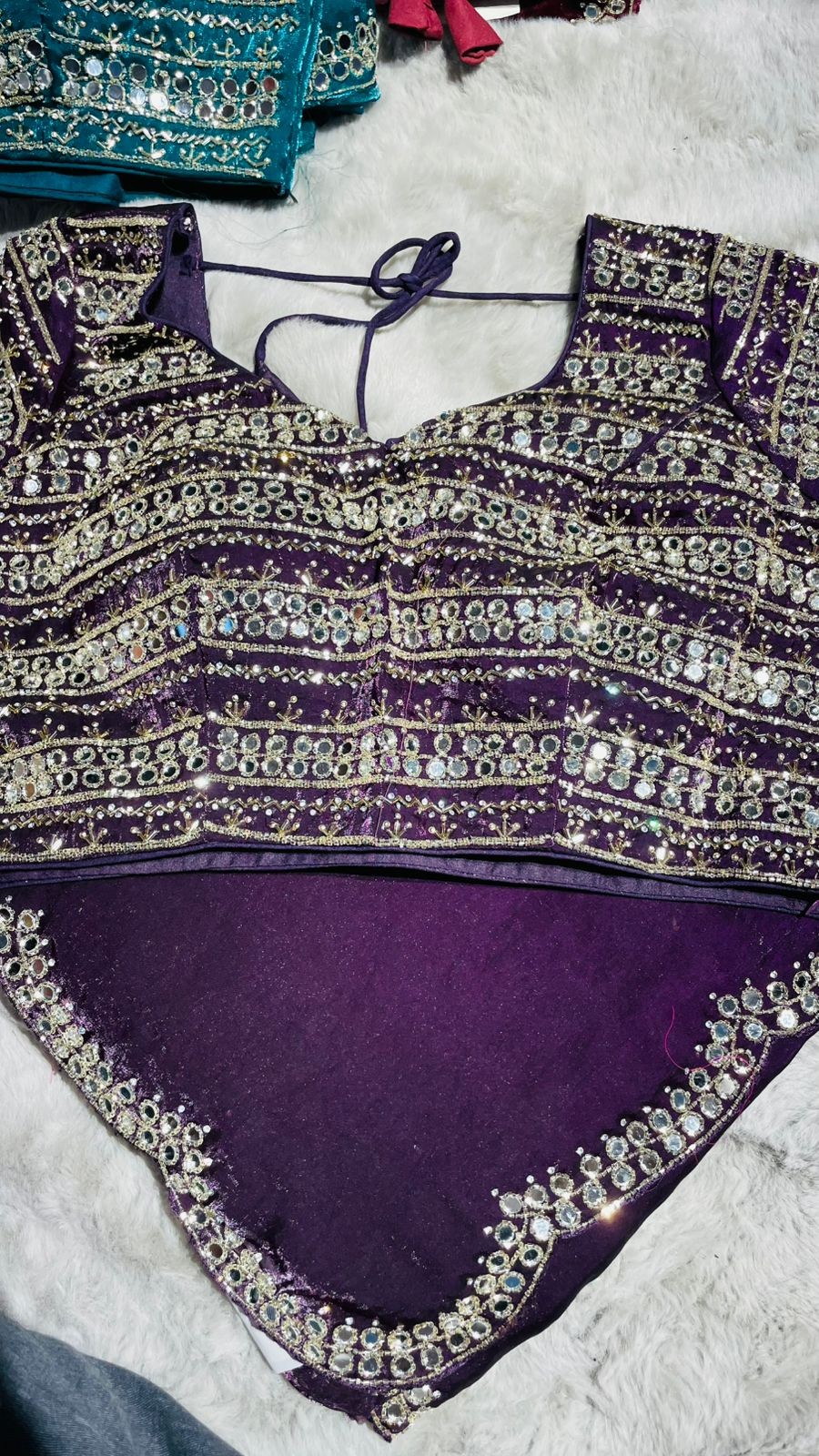 Luxurious PURE SILK PURPLE SAREE with and Handwork PURE SILK PURPLE SAREE