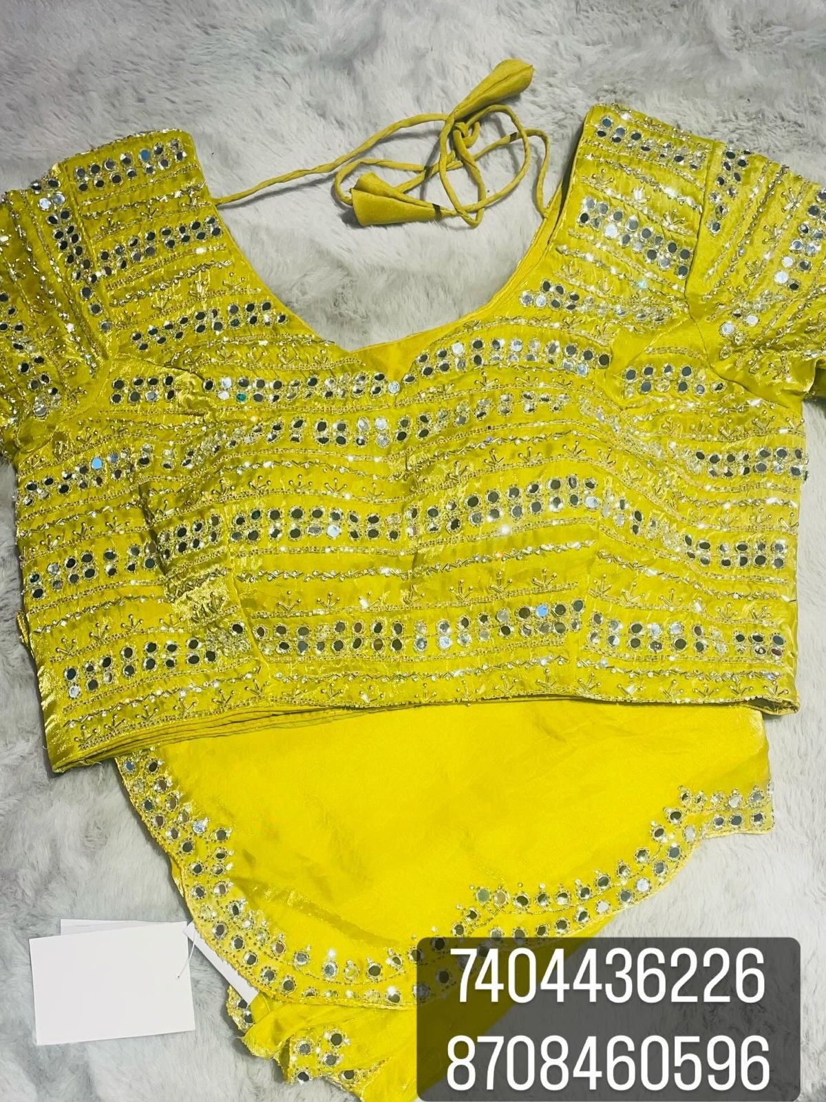 Luxurious PURE SILK YELLOW SAREE with and Handwork PURE SILK YELLOW SAREE