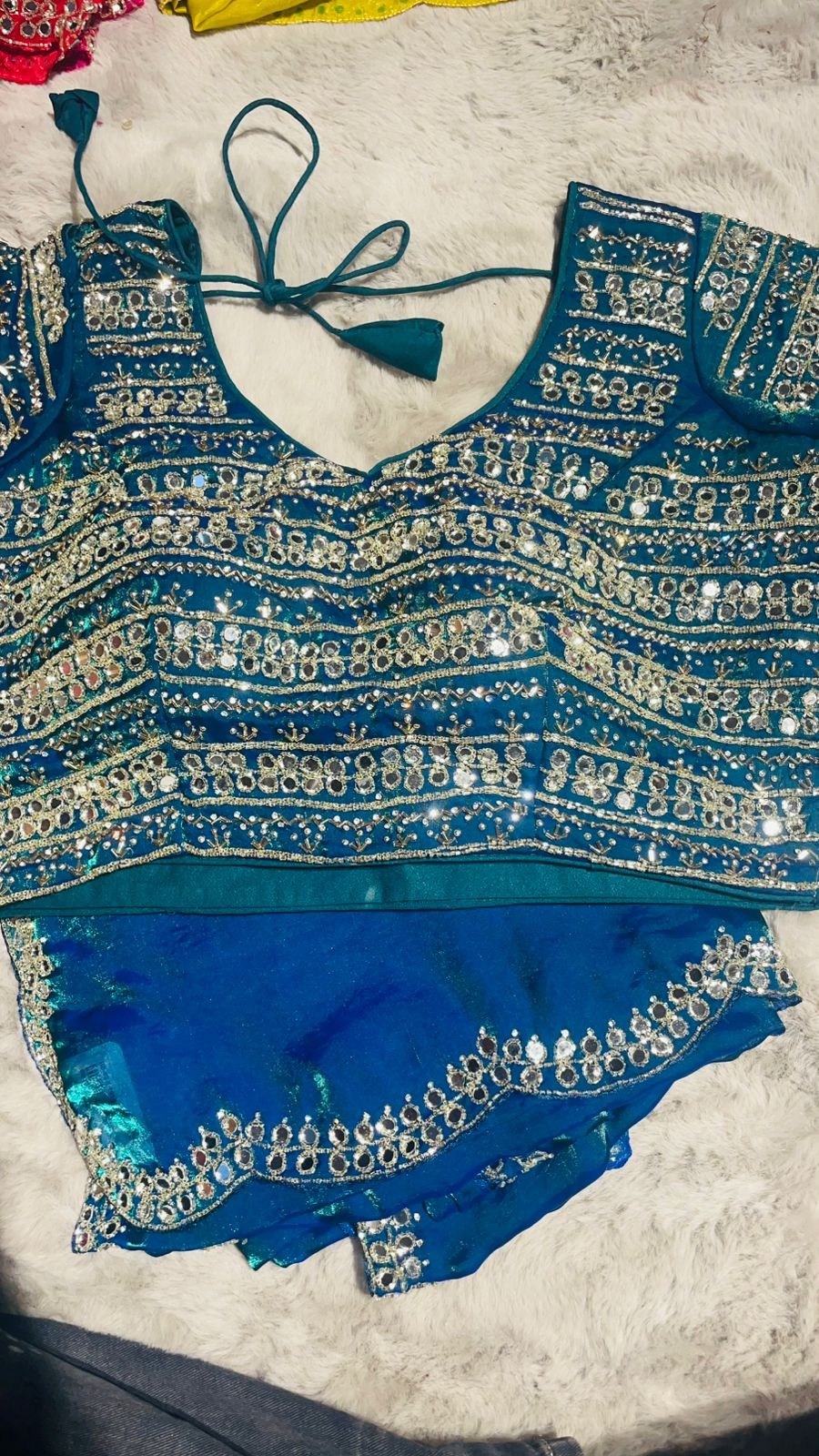 Luxurious PURE SILK BLUE SAREE with and Handwork PURE SILK BLULE SAREE