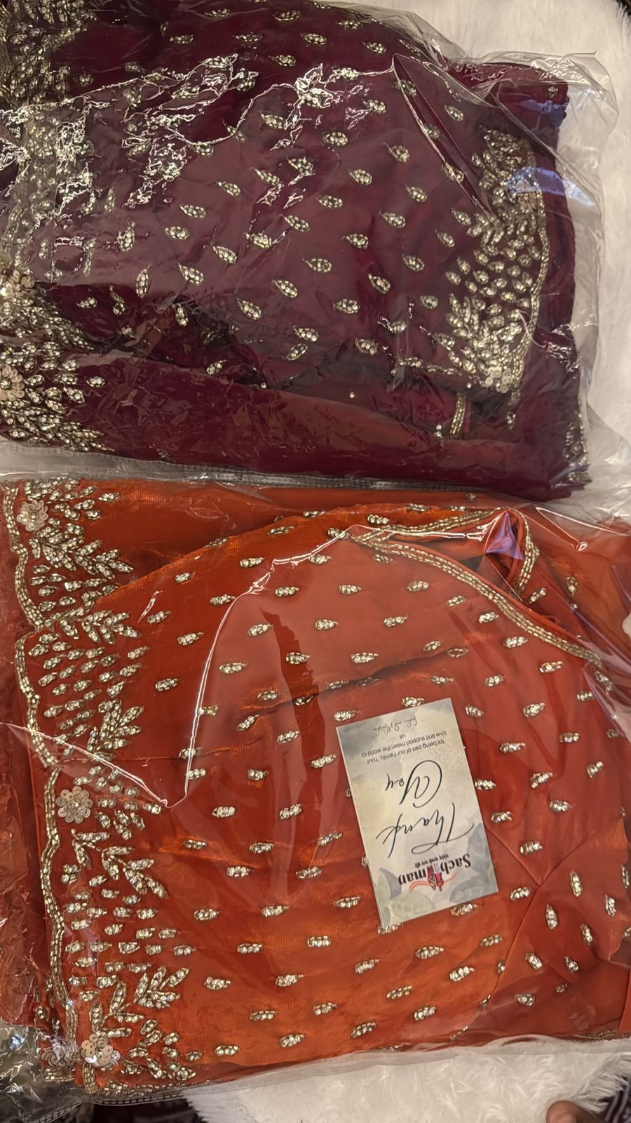 Luxurious PURE SILK ORANGE MAROON SAREE with and Handwork PURE SILK ORANGE MAROON SAREE