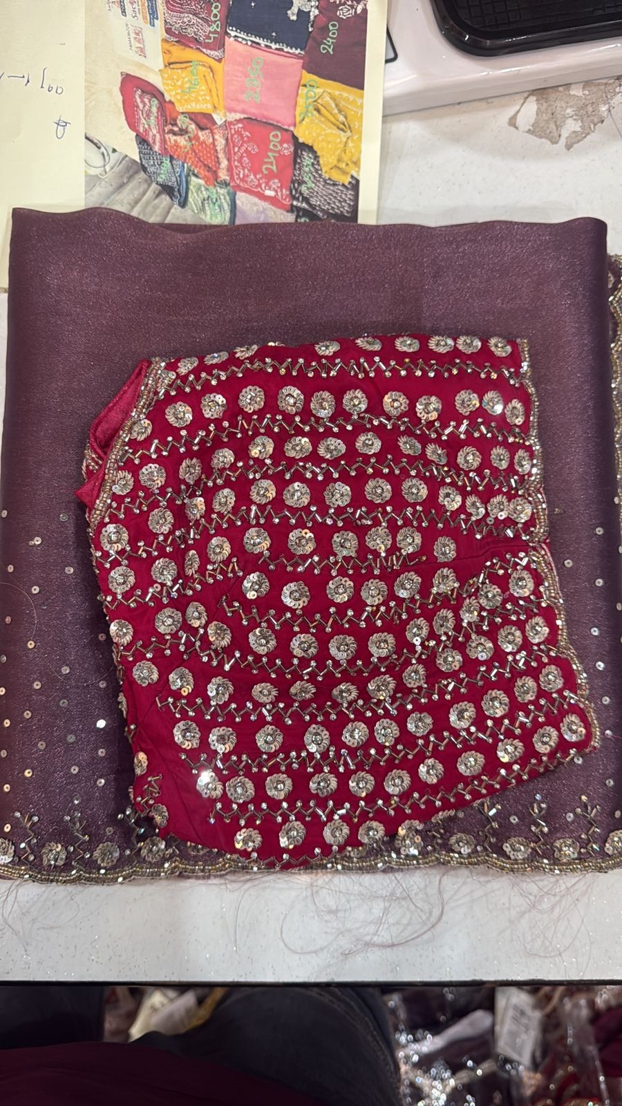 Luxurious PURE SILK  PURPLE SAREE with and Handwork PURE SILK  PURPLE SAREE