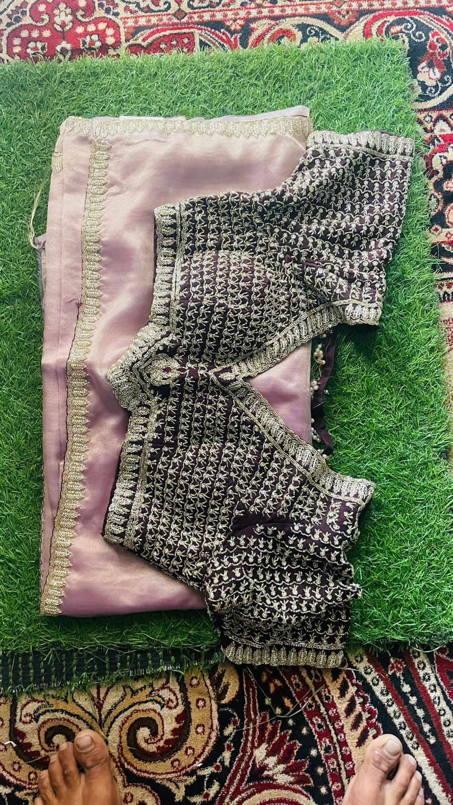 Luxurious PURE SILK GREY SAREE with and Handwork PURE SILK GREY SAREE