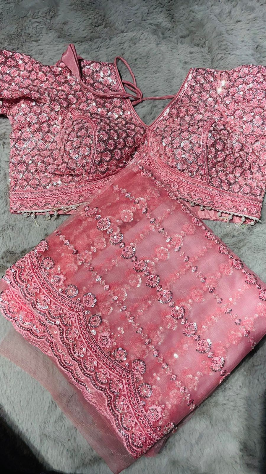 Luxurious PURE SILK PINK SAREE with and Handwork PURE SILK PINK SAREE