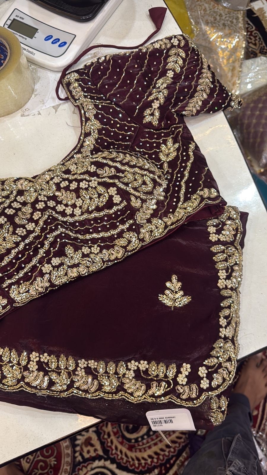 Luxurious PURE SILK BLACK SAREE with and Handwork PURE SILK BLACK SAREE